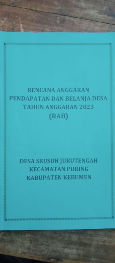 RAB DESA SRUSUH JURUTENGAH TAHUN 2023